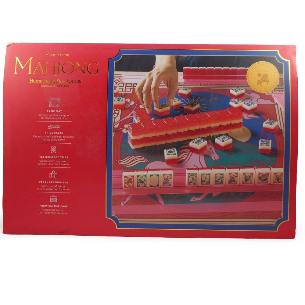 Deluxe Maison Lude Mahjong 160 Engraved Tile Horse Lunar Year Edition Starter Ki